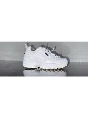 FILA Disruptor II Womens Leather Athletic Shoes Sneakers Size 7 White Retro